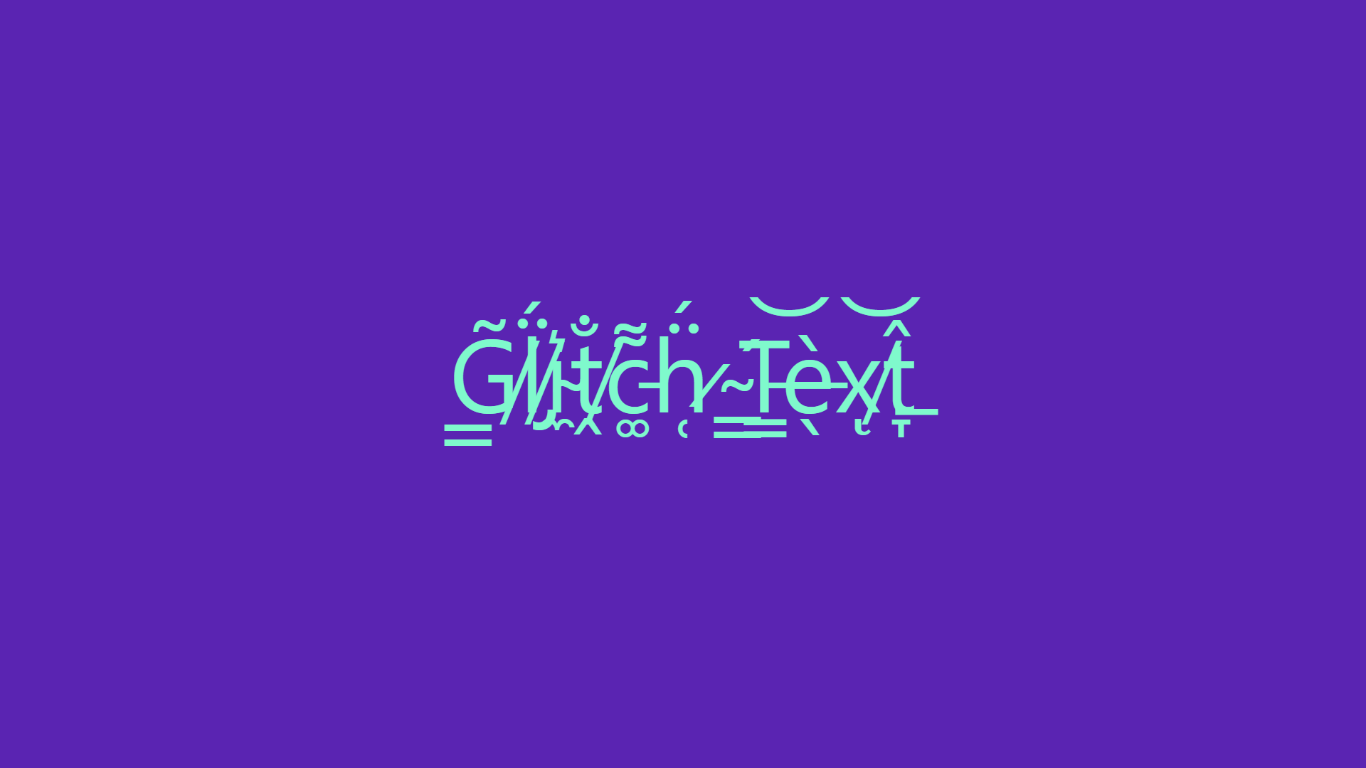 Glitch Fonts Generator