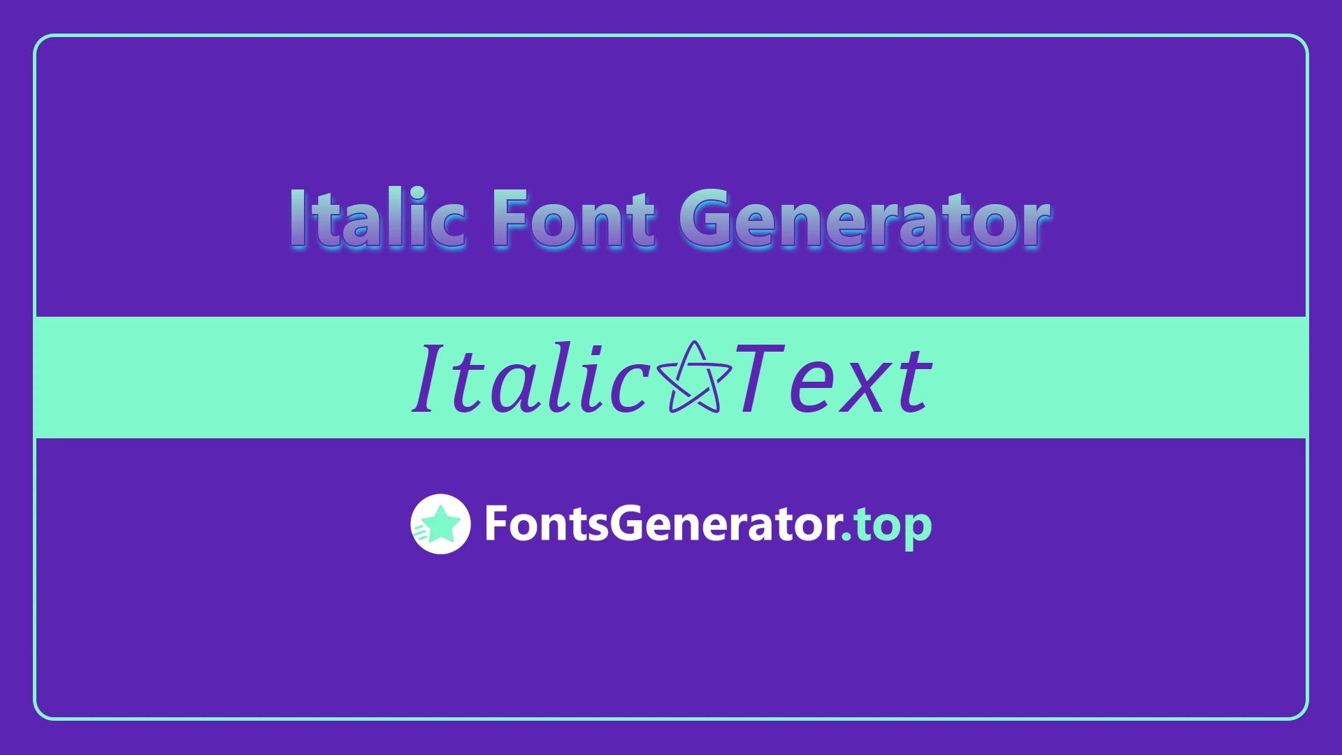 Italic Font Generator