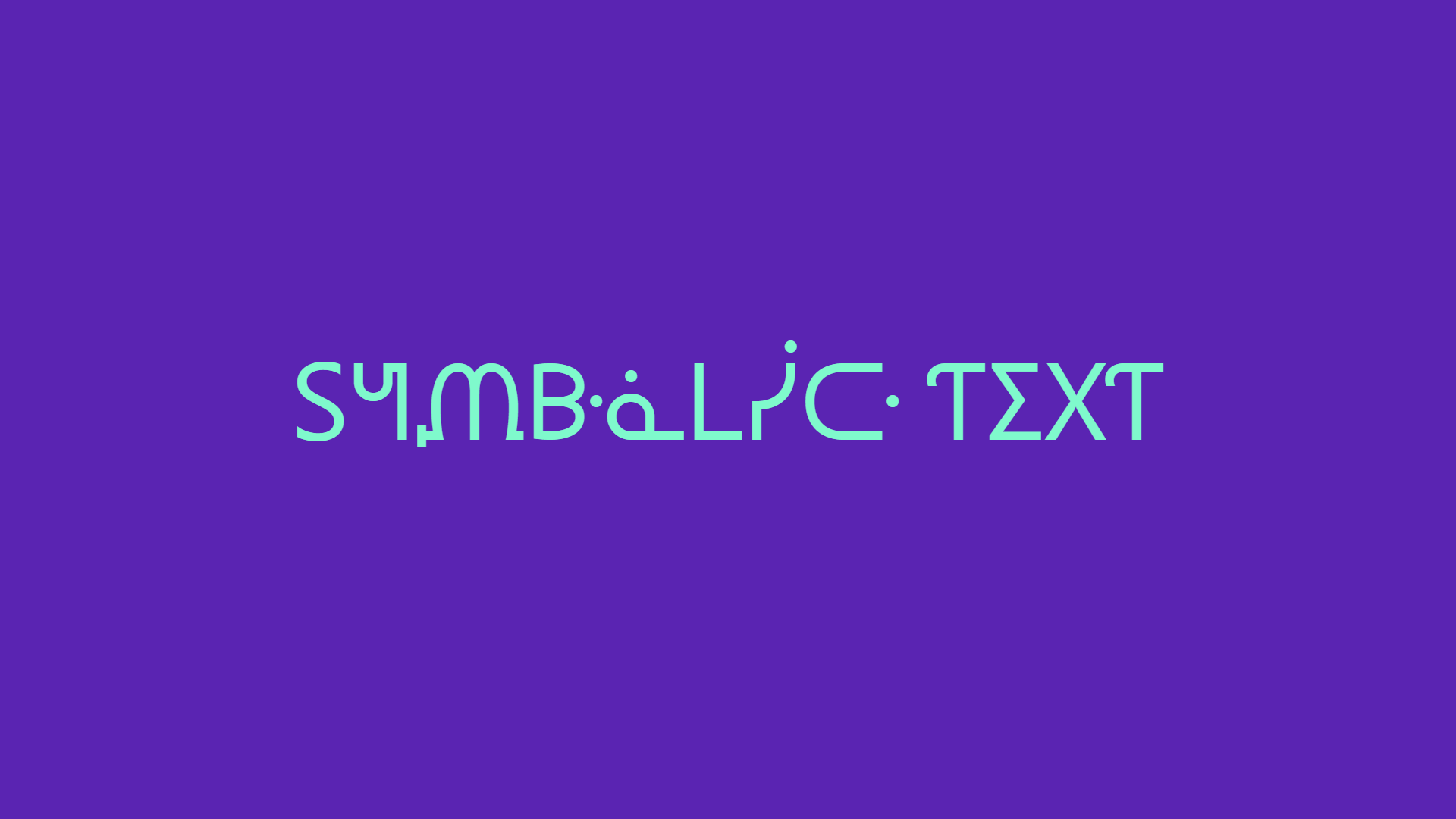 Symbolic Text Generator